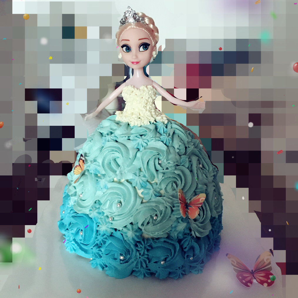 冰雪奇缘爱莎公主蛋糕