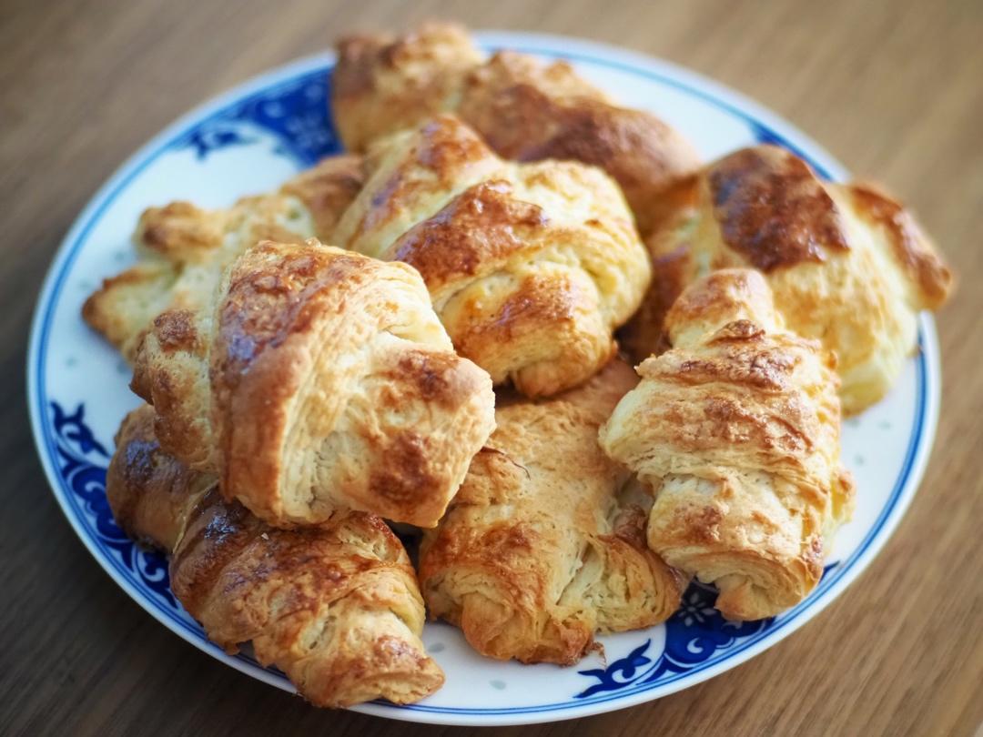 【小高姐】家庭制作牛角包 普通黄油 手工操作 经典蜂窝结构