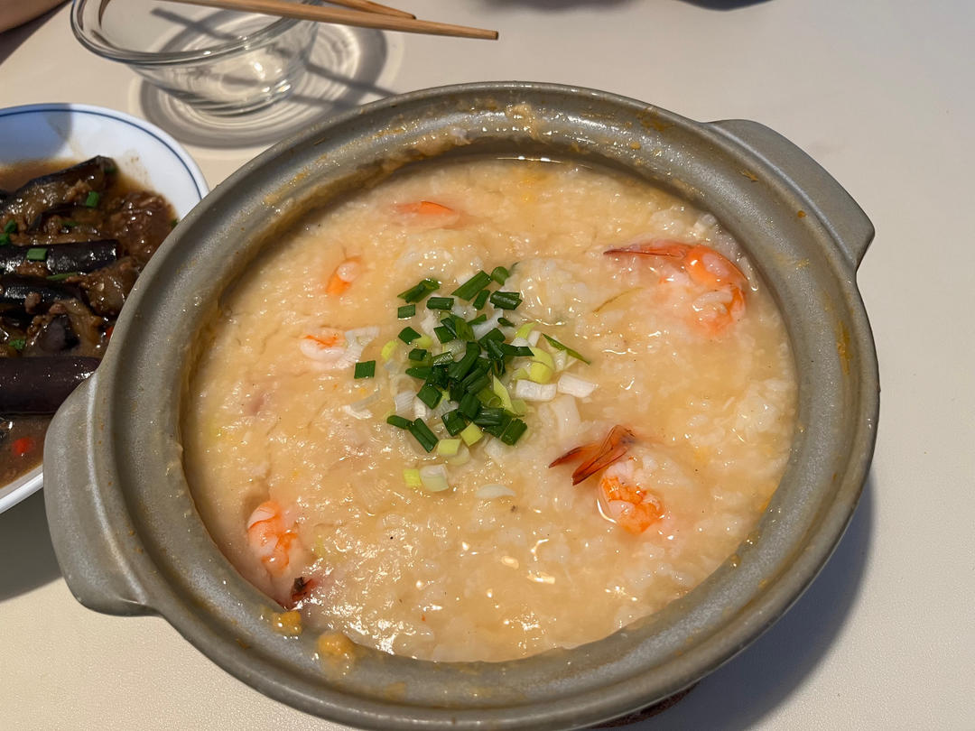 鲜虾干贝粥