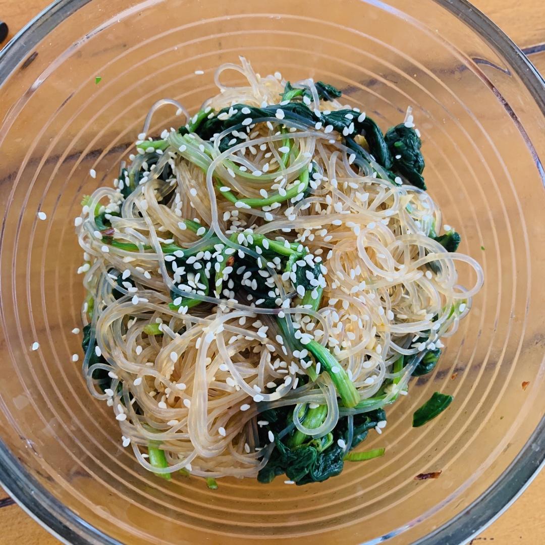 菠菜拌粉丝