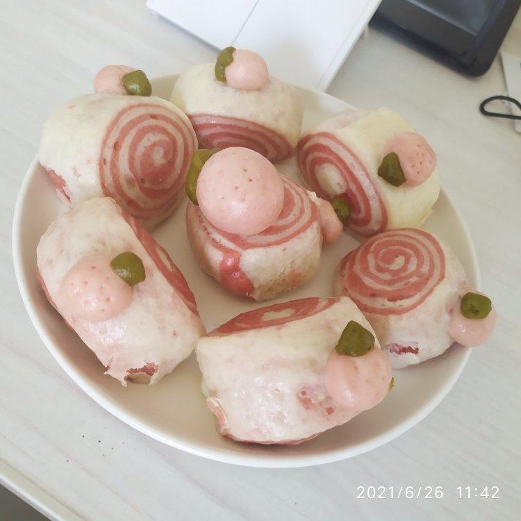 可爱到炸裂的草莓刀切馒头🍓