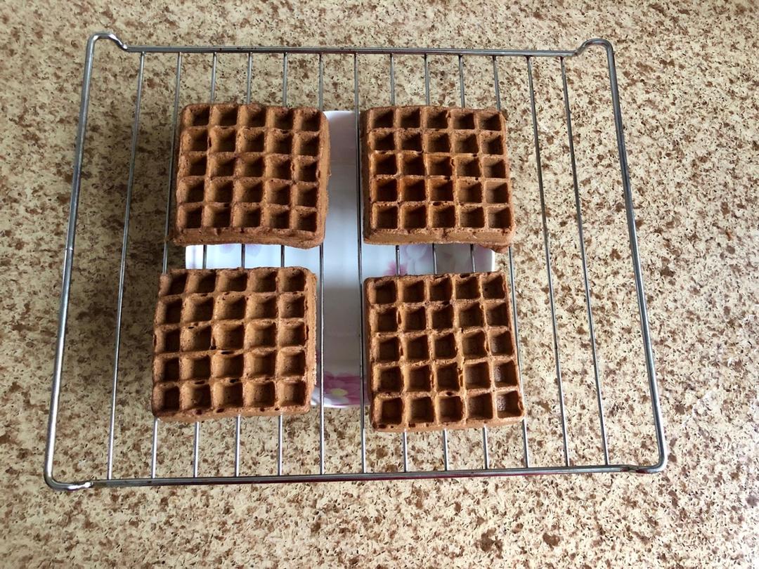 可可糯米华夫饼