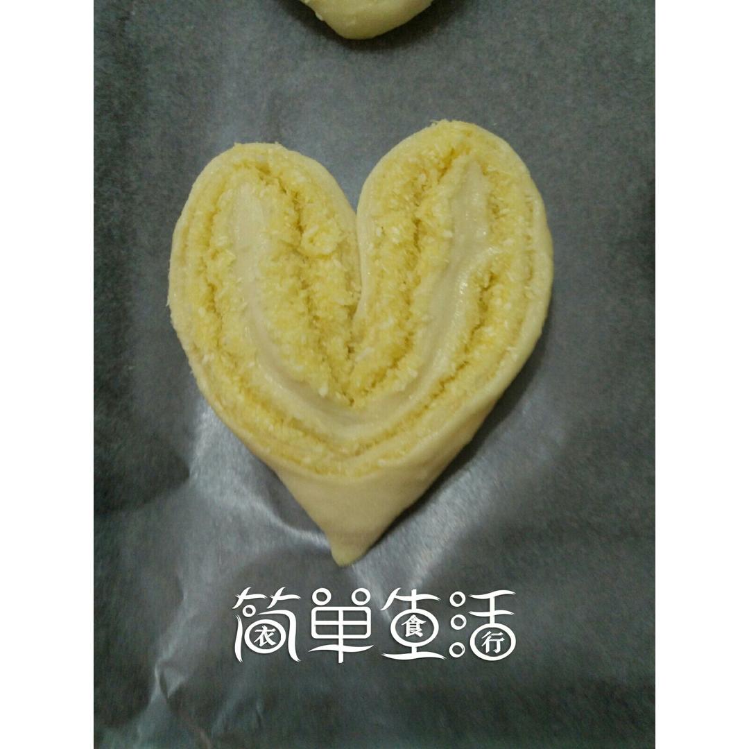心形椰蓉面包
