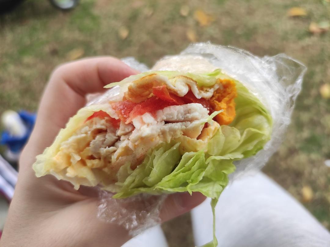 关晓彤版三明治 生菜包三明治#早餐