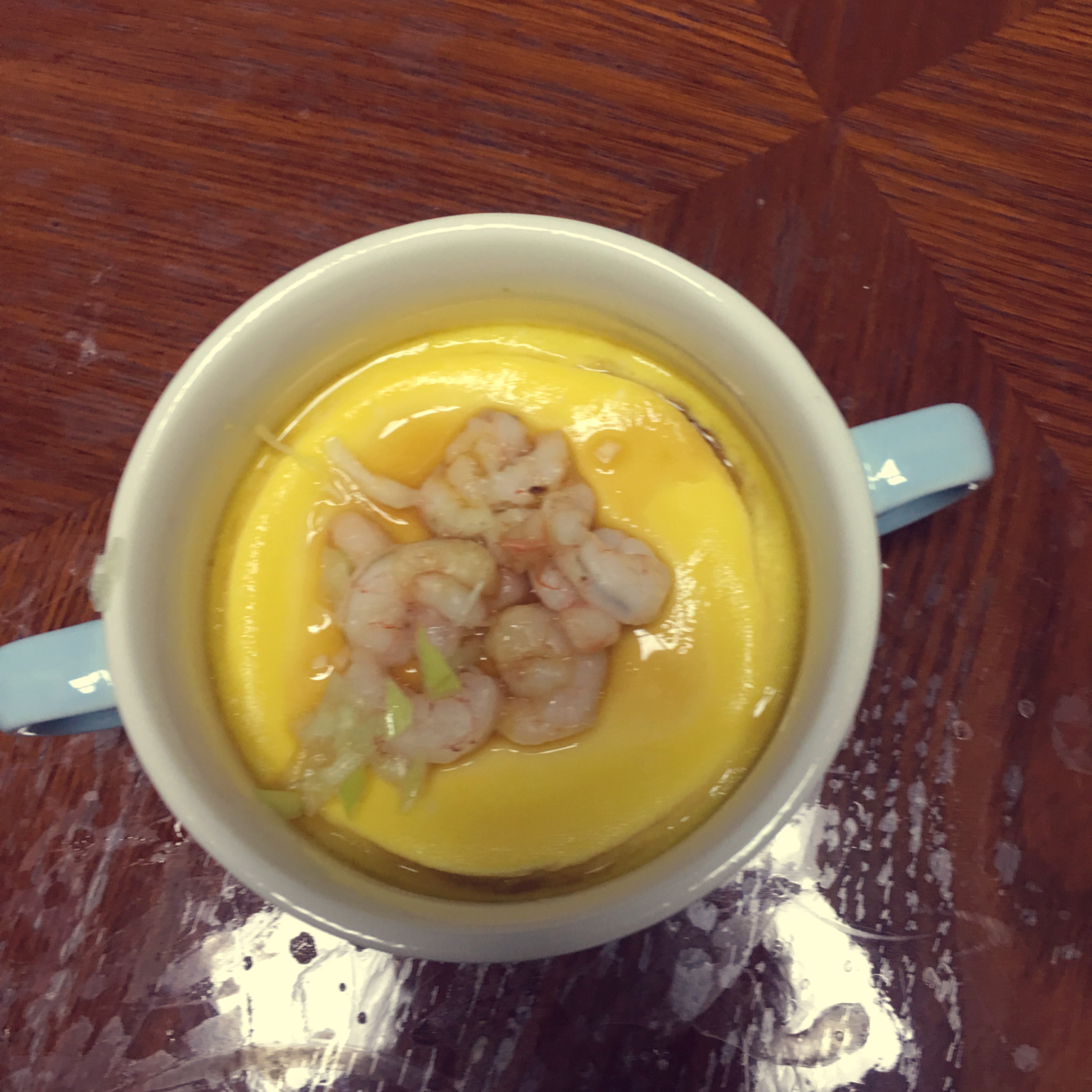 鲜虾蒸蛋