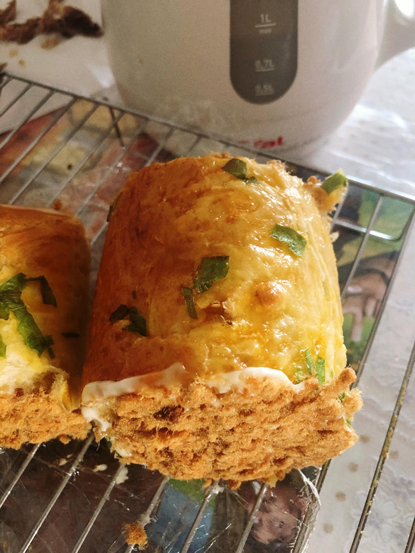 香葱肉松卷 面包肉松卷—水解法