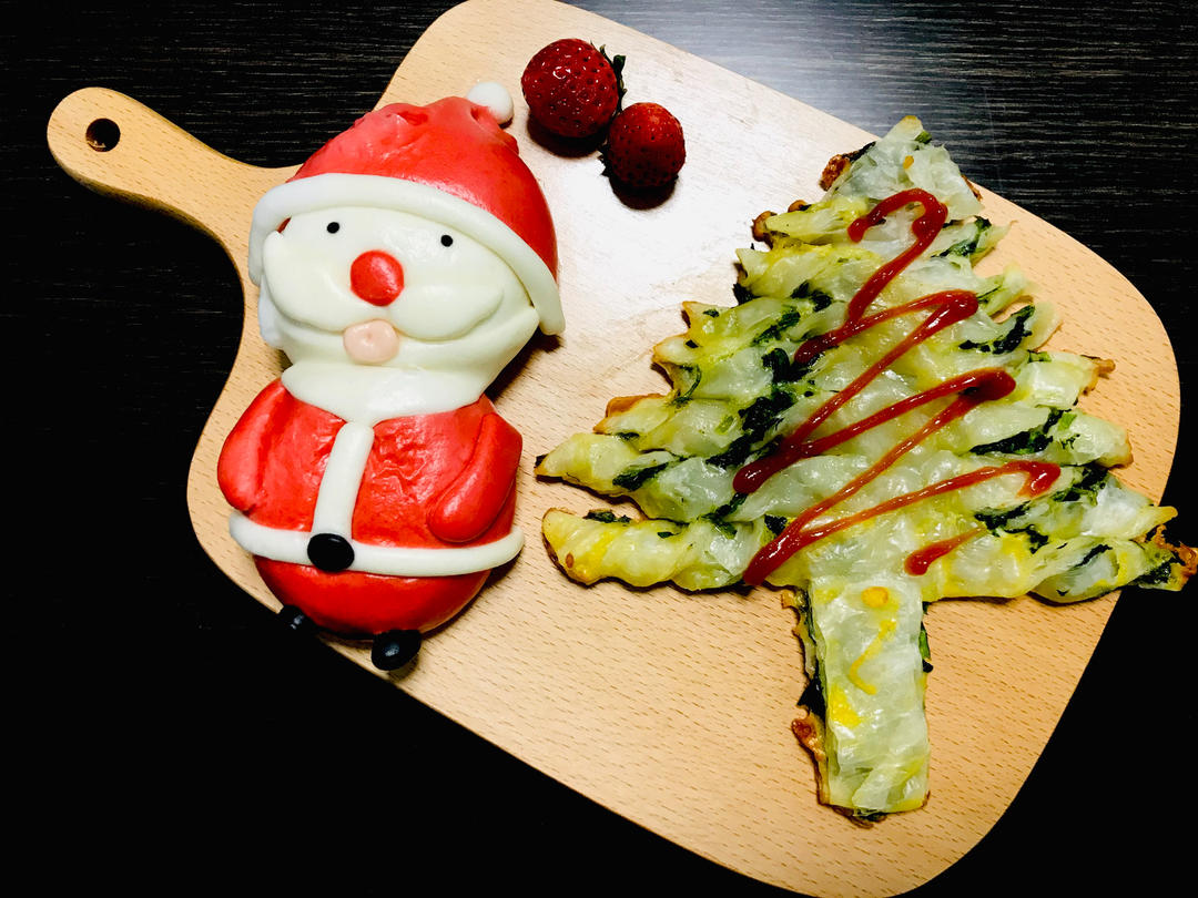 手抓饼菠菜圣诞树🎄酥到掉渣免揉简单快手