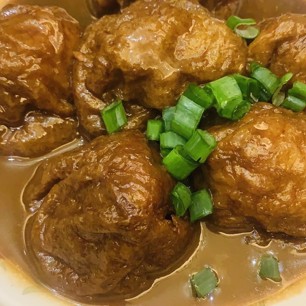 红烧油面筋塞肉
