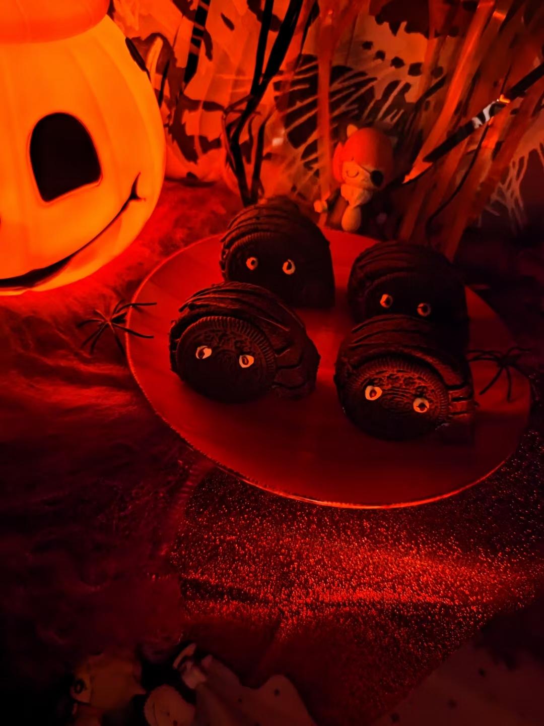 万圣节蜘蛛蛋糕卷