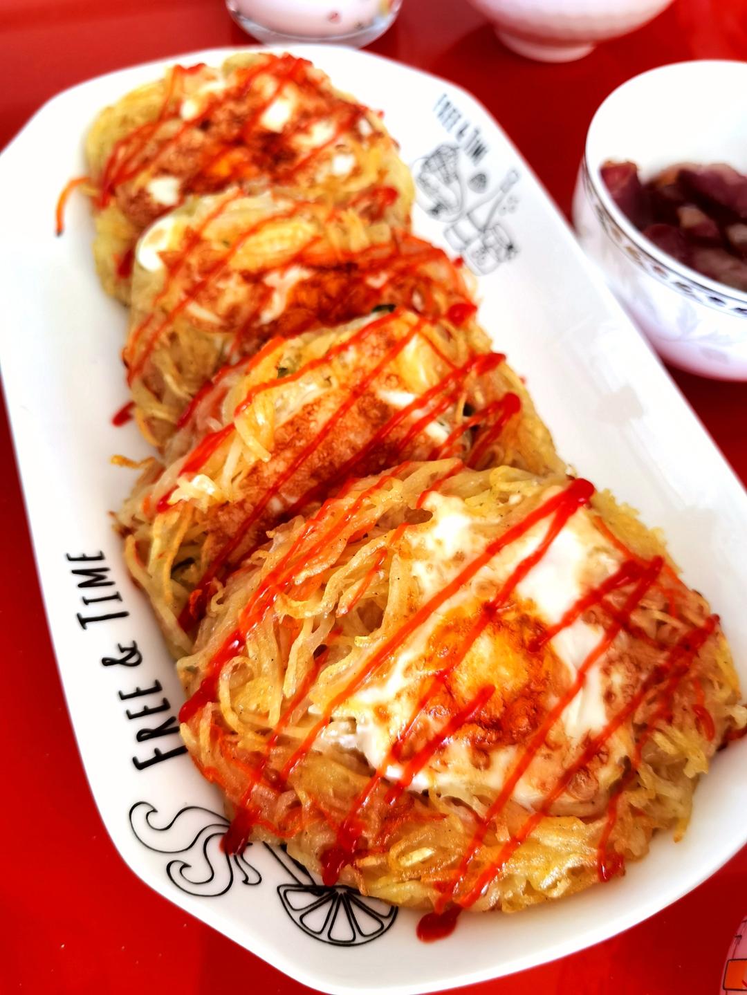 快手早餐饼（土豆鸡蛋饼）