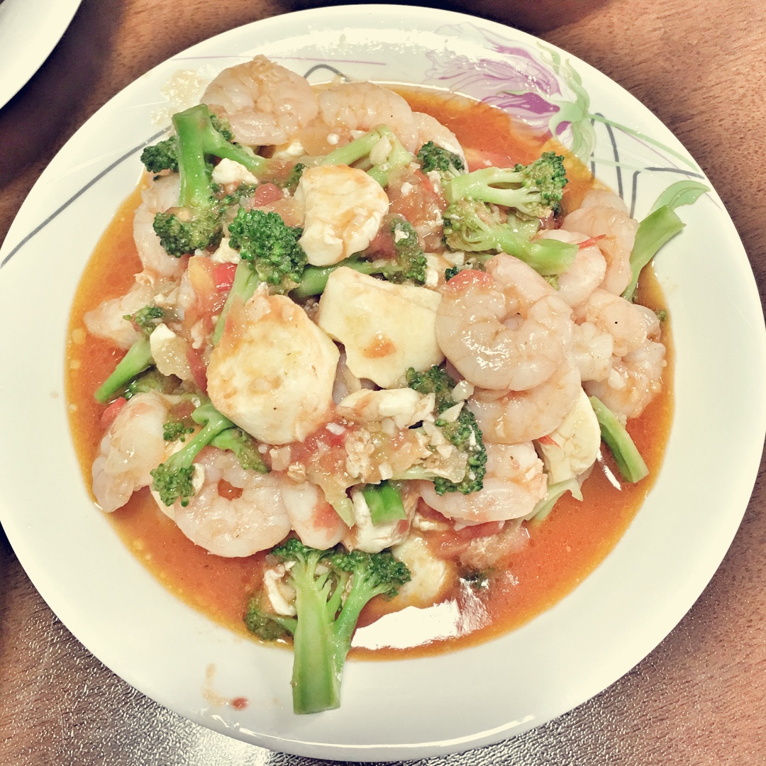 虾仁玉子豆腐煲