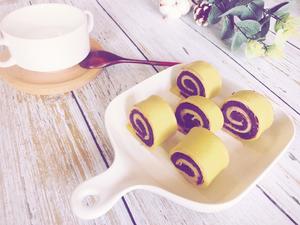 奶香紫薯蛋卷的做法 步骤9