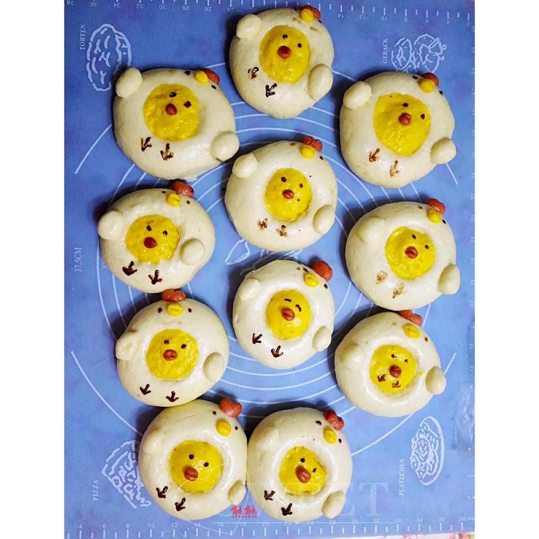 爱的抱抱之萌萌鸡仔奶黄包