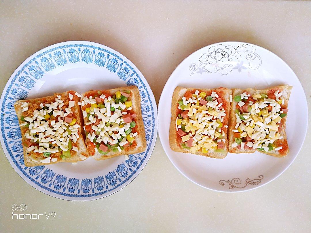 早餐快手面包片披萨