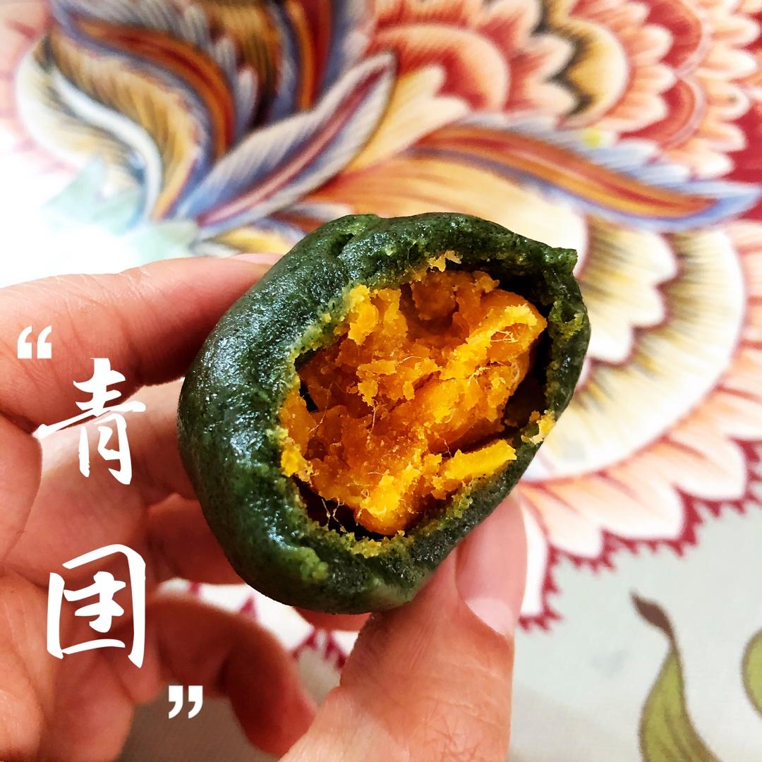 《Tinrry+》咸蛋黄肉松青团+红豆沙青团