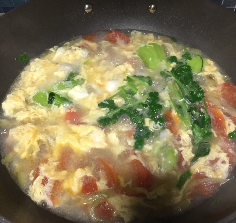 鸡蛋柿子汤面
