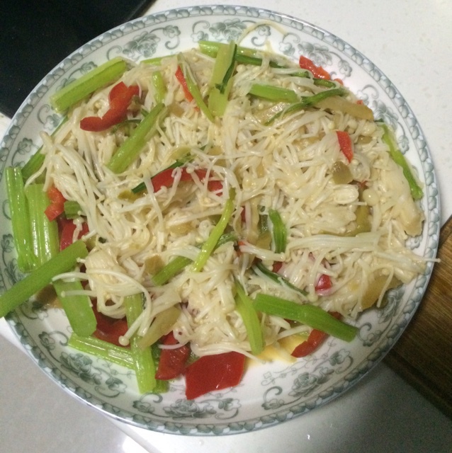 素炒金针菇