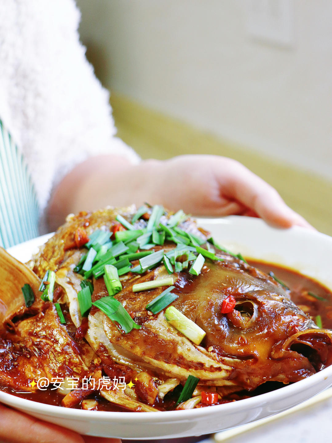 大鱼头这样做不腥，香辣入味，好下饭