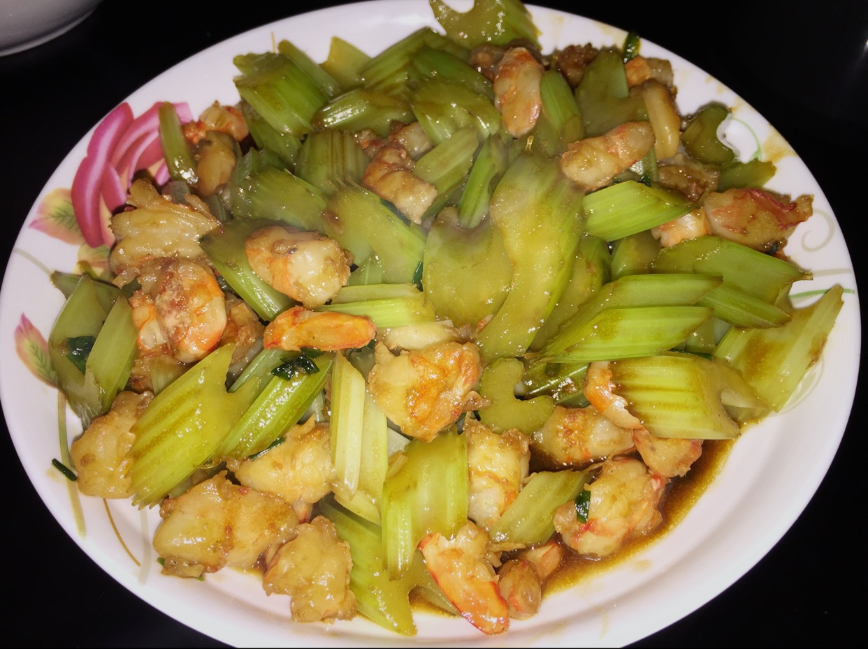 西芹炒虾仁