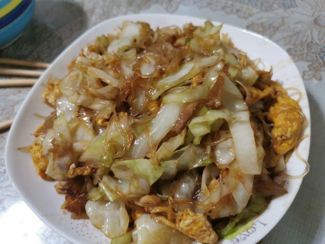 包菜炒粉丝