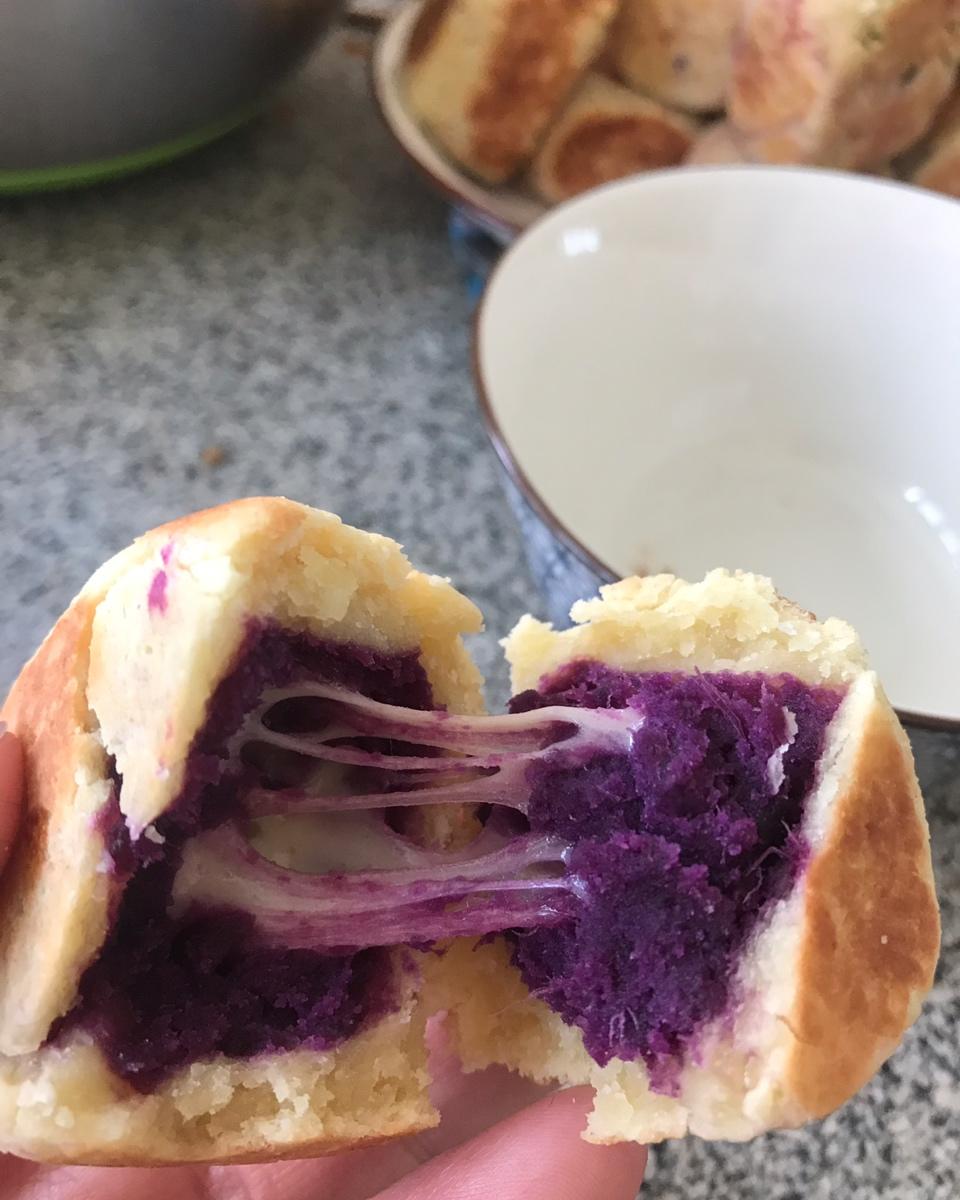 网红紫薯芝士爆浆仙豆糕