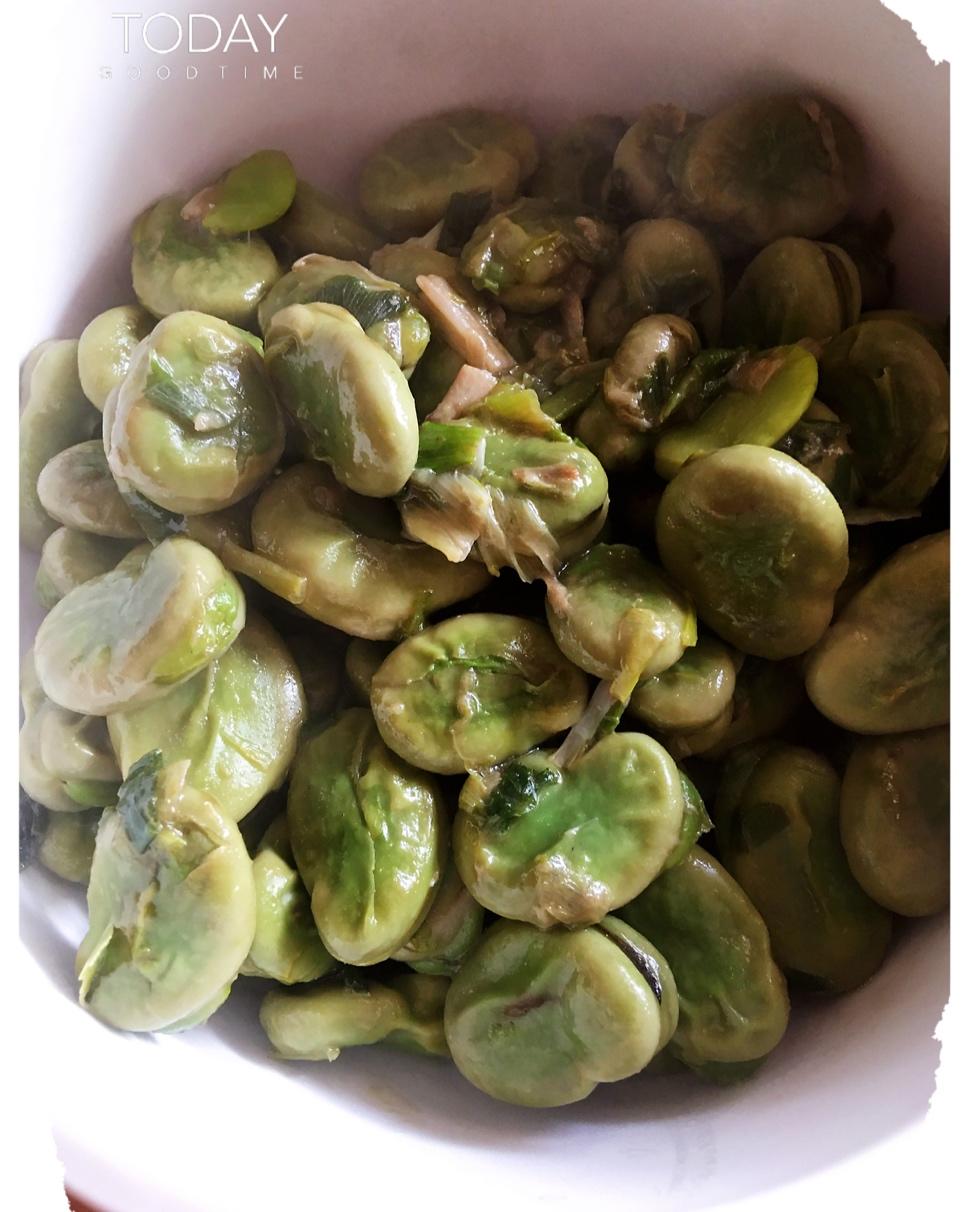 葱炒蚕豆