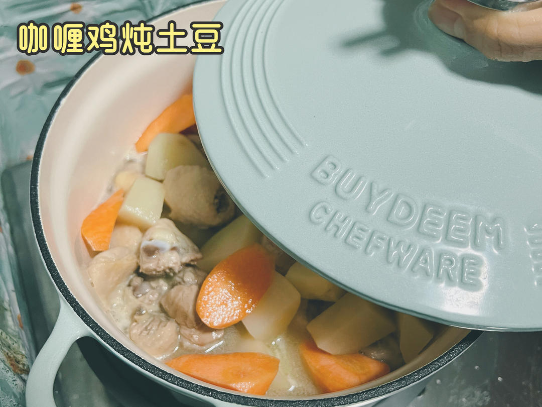 泰式咖喱鸡肉炖土豆萝卜【1月北鼎珐琅锅食谱】