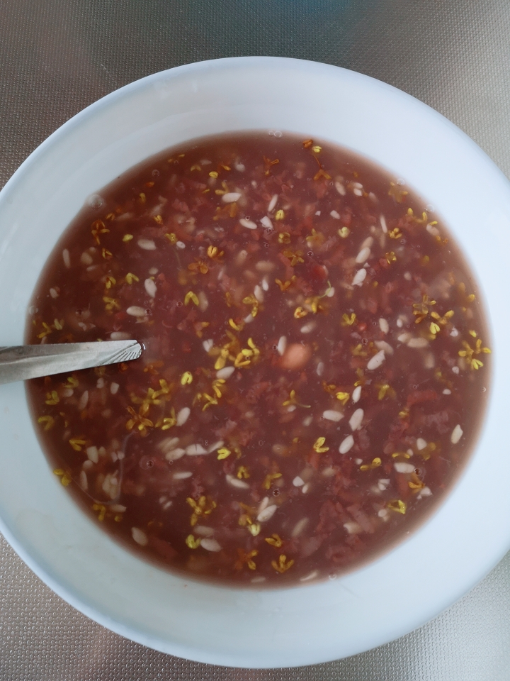 桂花酒酿红豆粥的做法