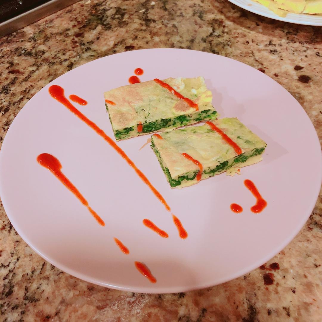 菠菜鸡蛋饼