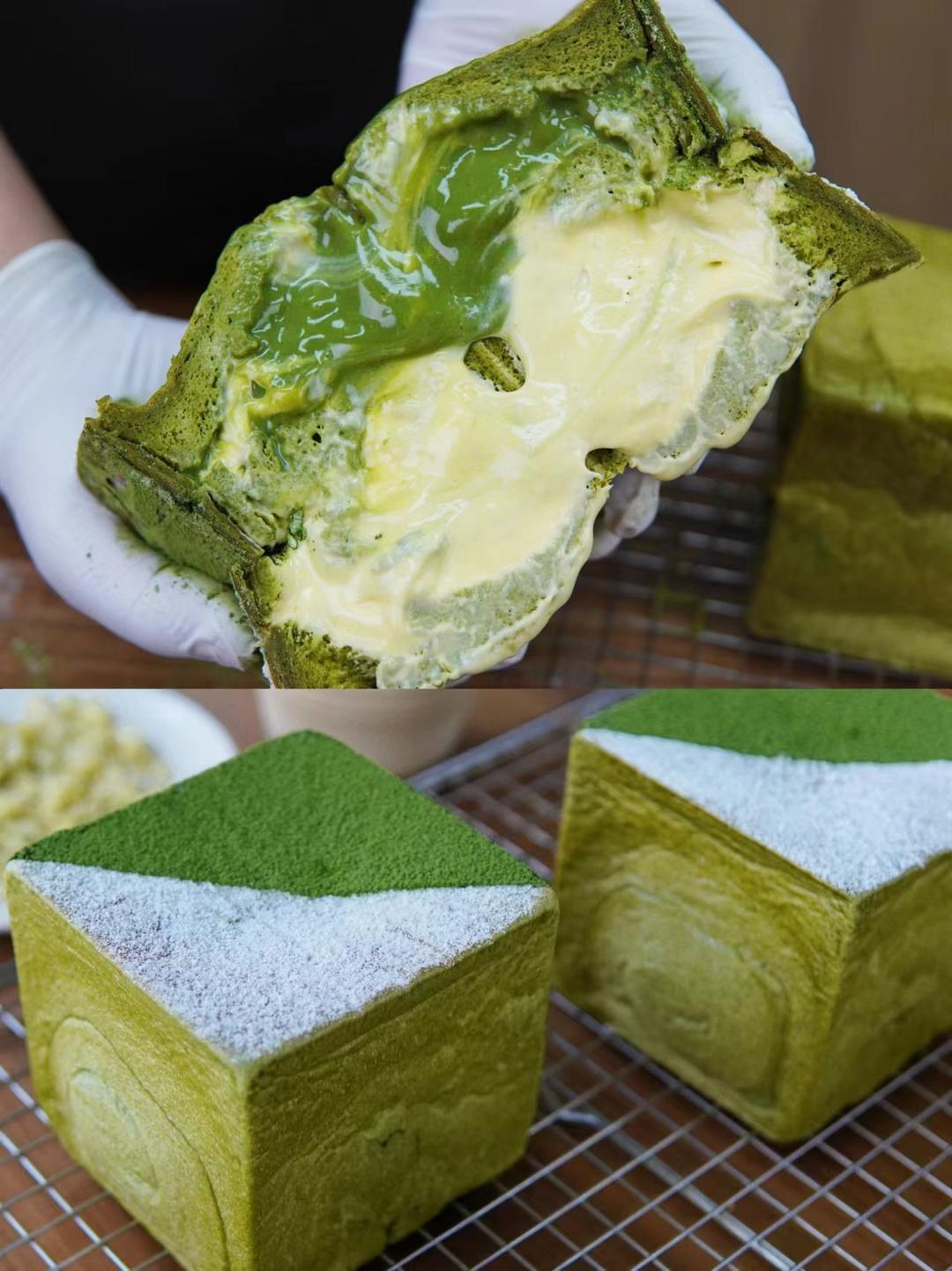 这么多馅儿的吐司能不好吃吗？爆浆茉莉抹茶吐司做法来了！的做法