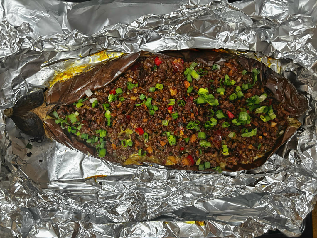 蒜香肉末烤茄子