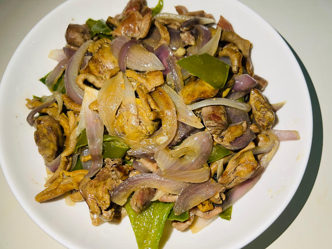 青椒炒鸡杂