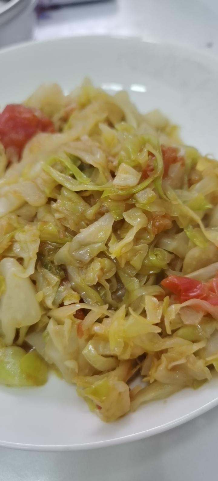 西红柿炒洋白菜