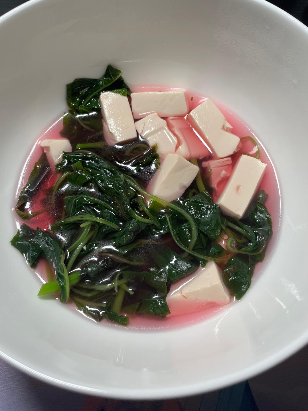 苋菜豆腐汤