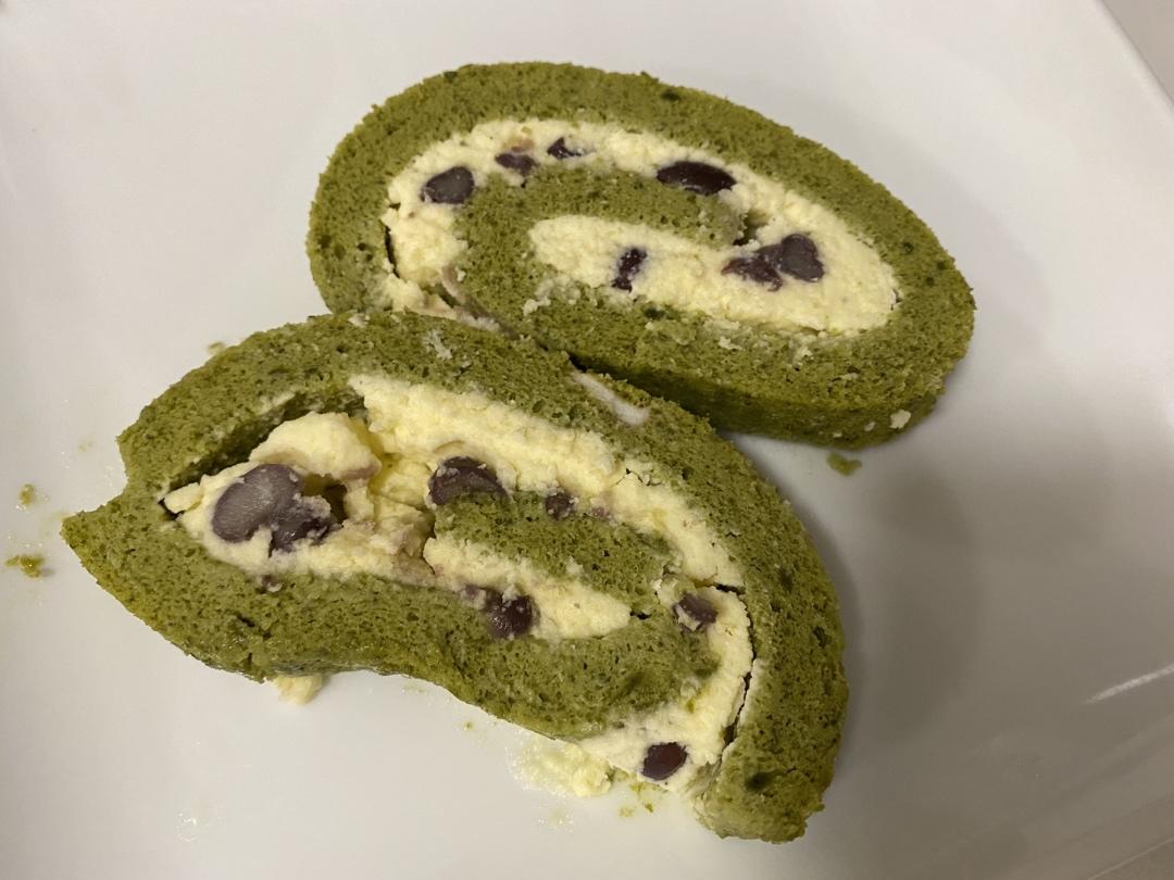抹茶红豆蛋糕卷