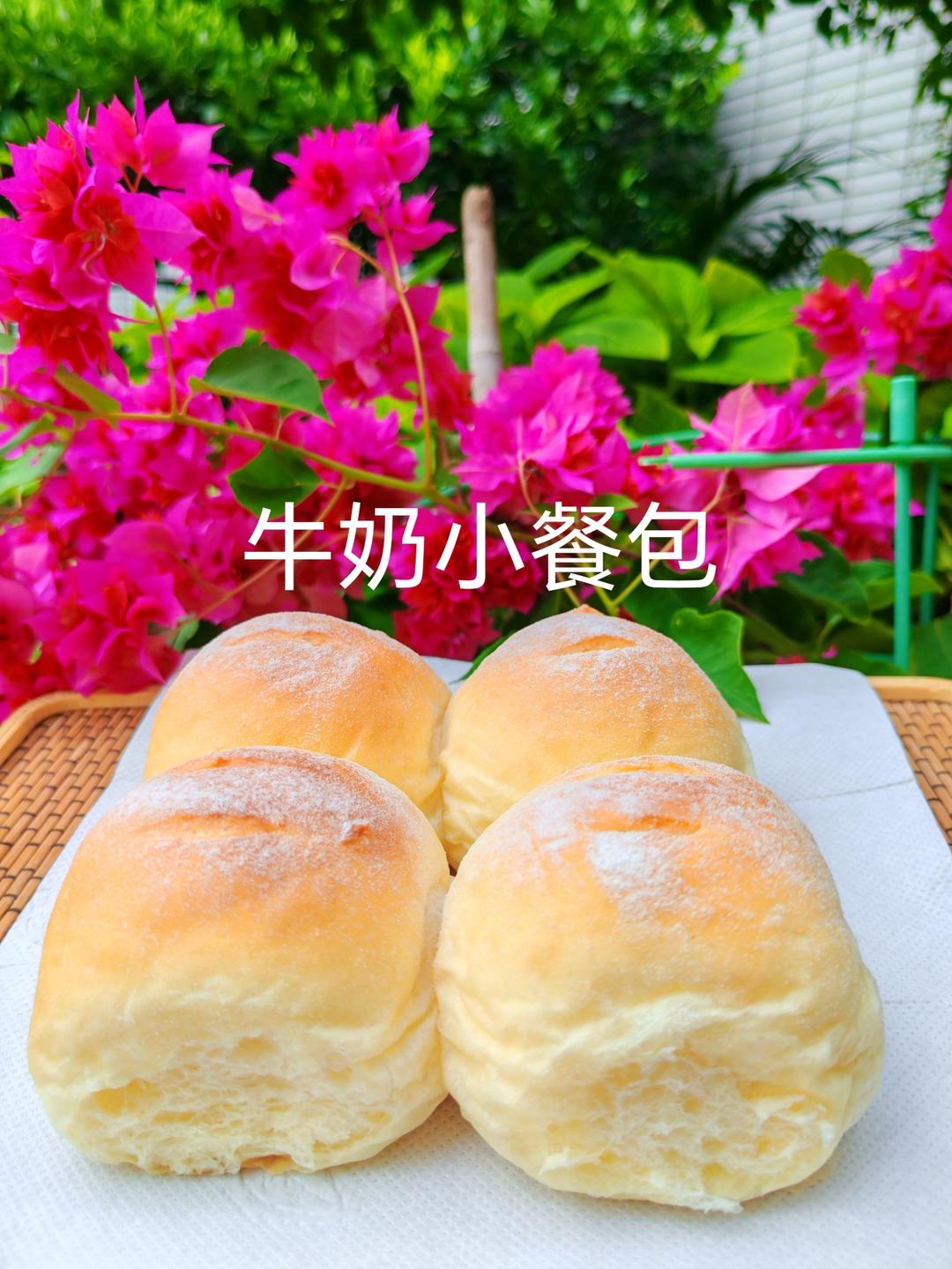 一次发酵，松软拉丝的牛奶小餐包