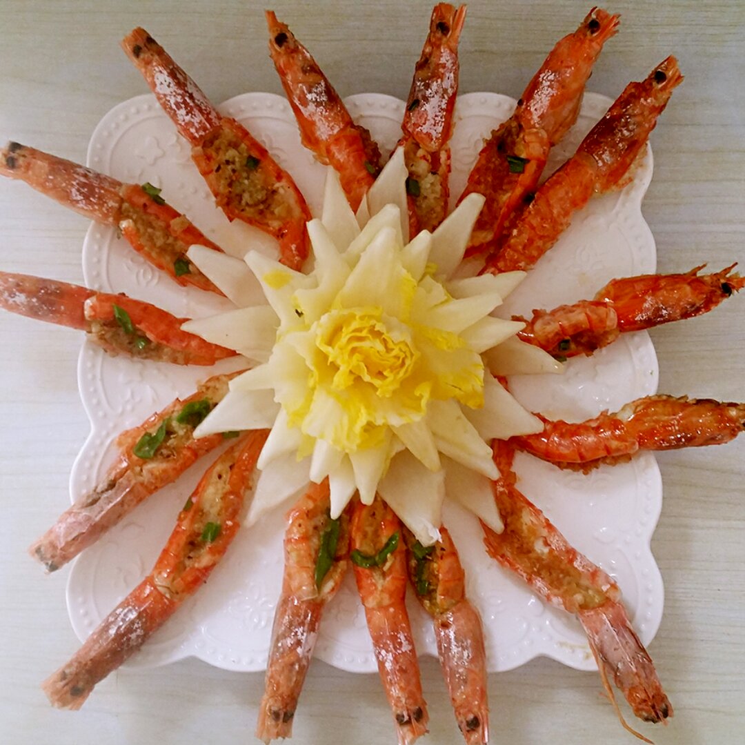 徐小盒爱生活做的花开富贵虾