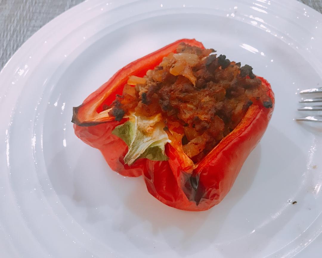 【健康三餐】番茄肉末焗彩椒