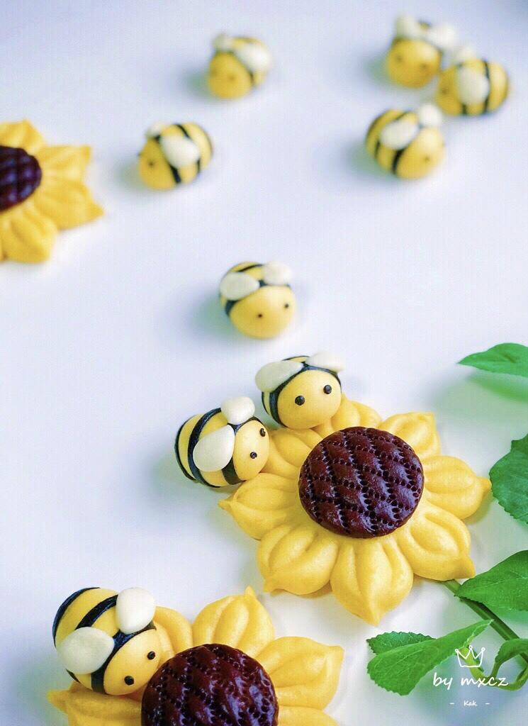 【向日葵蜜蜂馒头】像玩一样的做美食，孩子特爱吃！