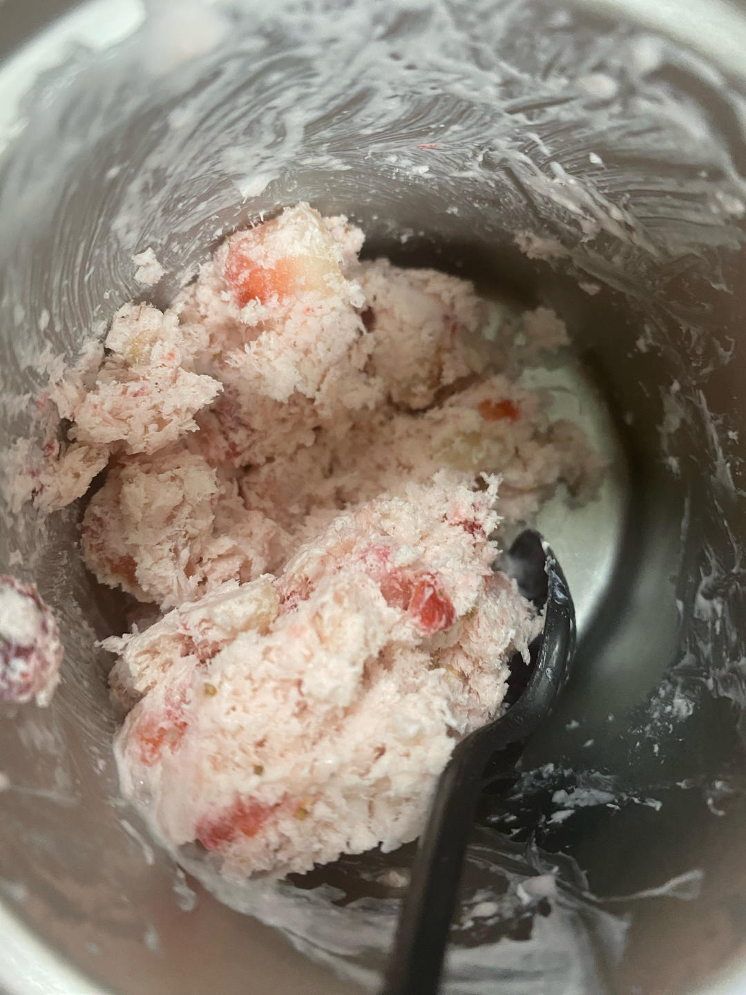 草莓奶油冰淇淋（无冰淇淋机）