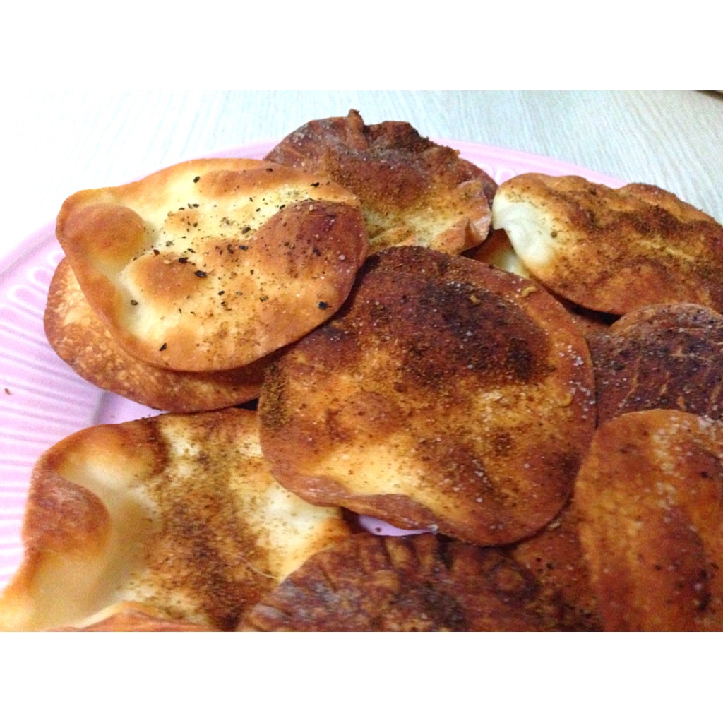 默默酱做的香烤饺子皮