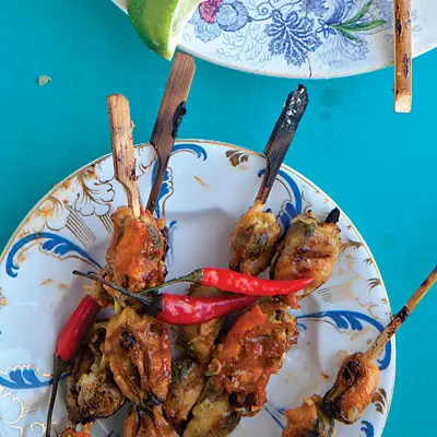 泰式沙爹青口 Hoi Malaeng Puu (Southern Thai-Style Mussel Satay)