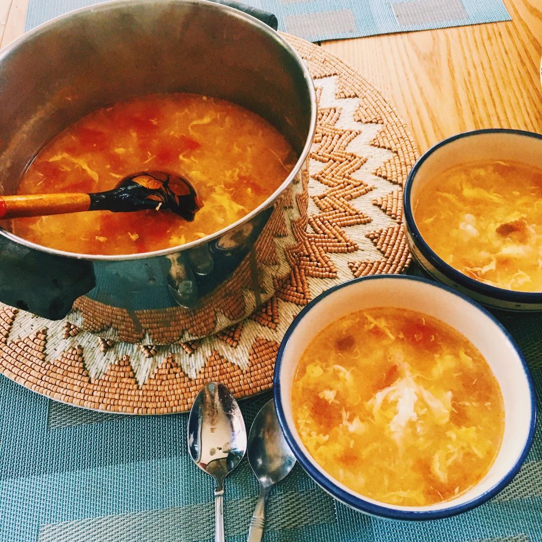 西红柿鸡蛋疙瘩汤