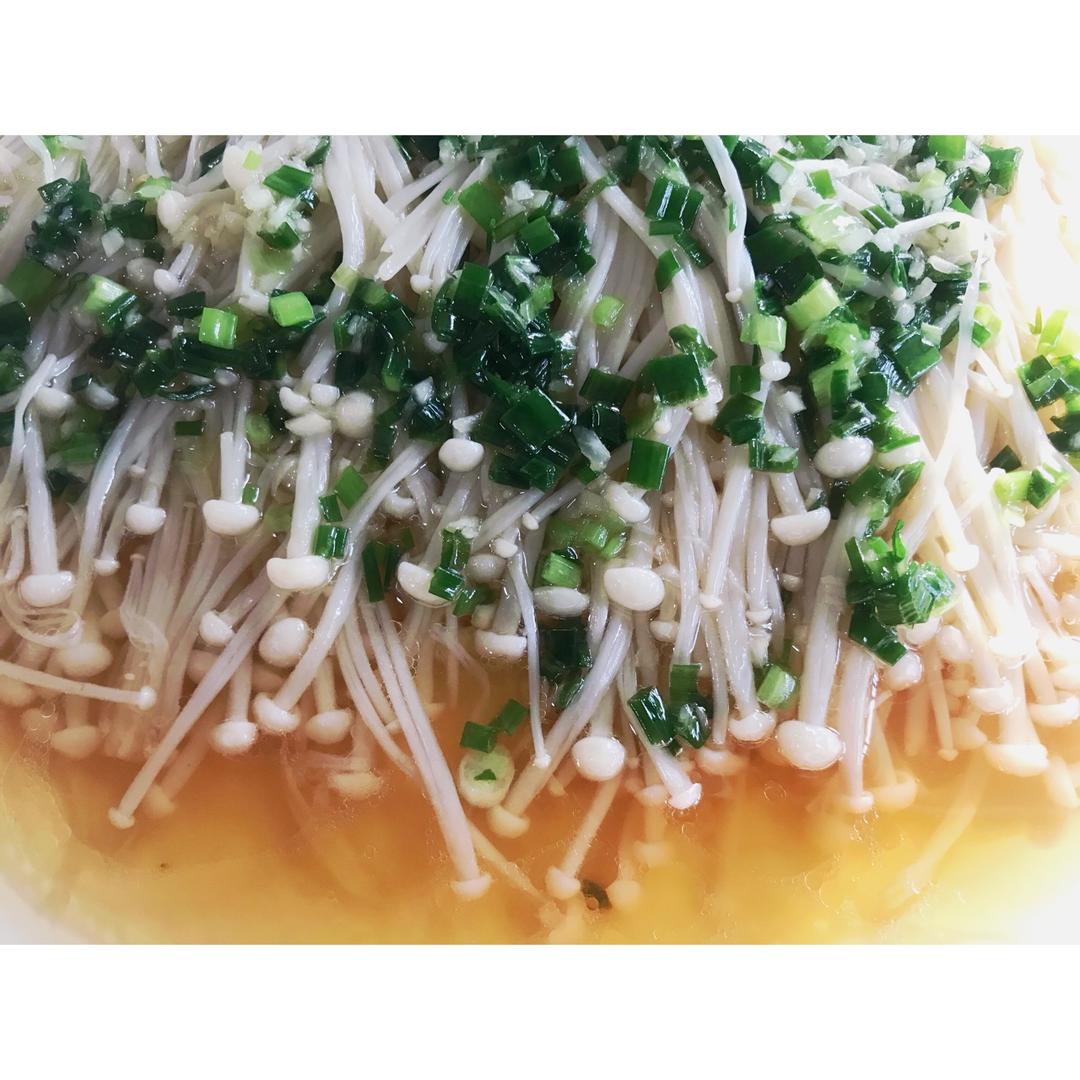 葱油蒸金针菇