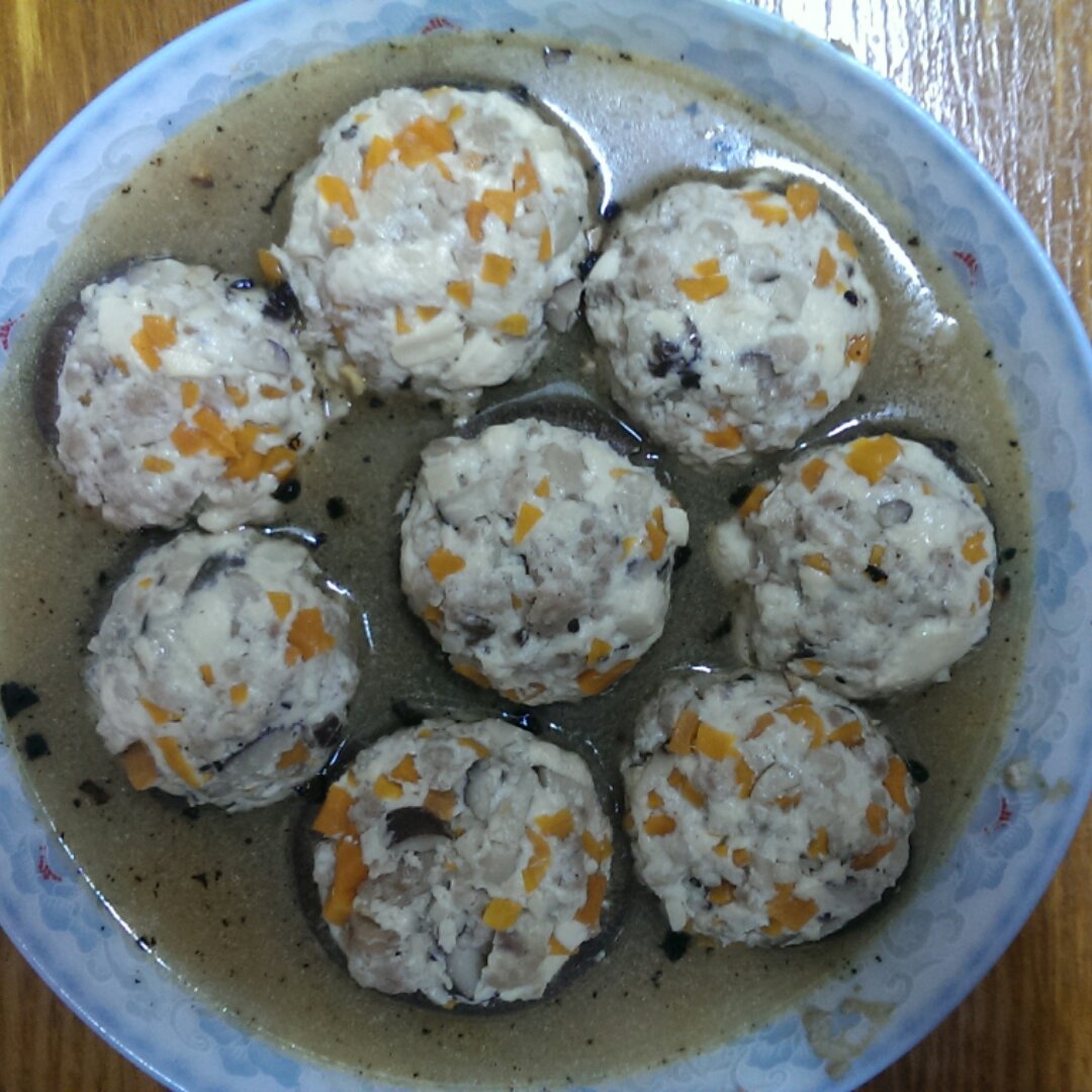 豆腐肉末酿香菇