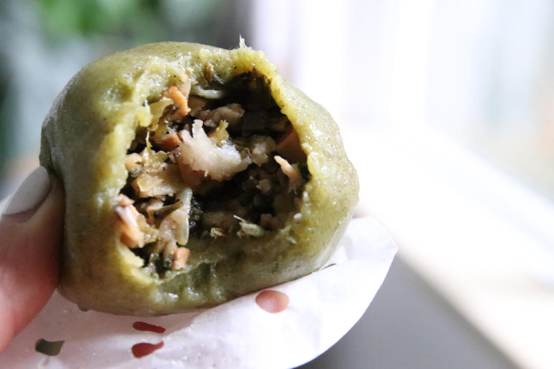 谦妈厨房做的青团清明粑清明粿鼠菊草饼(鼠鞠草)野菜饼