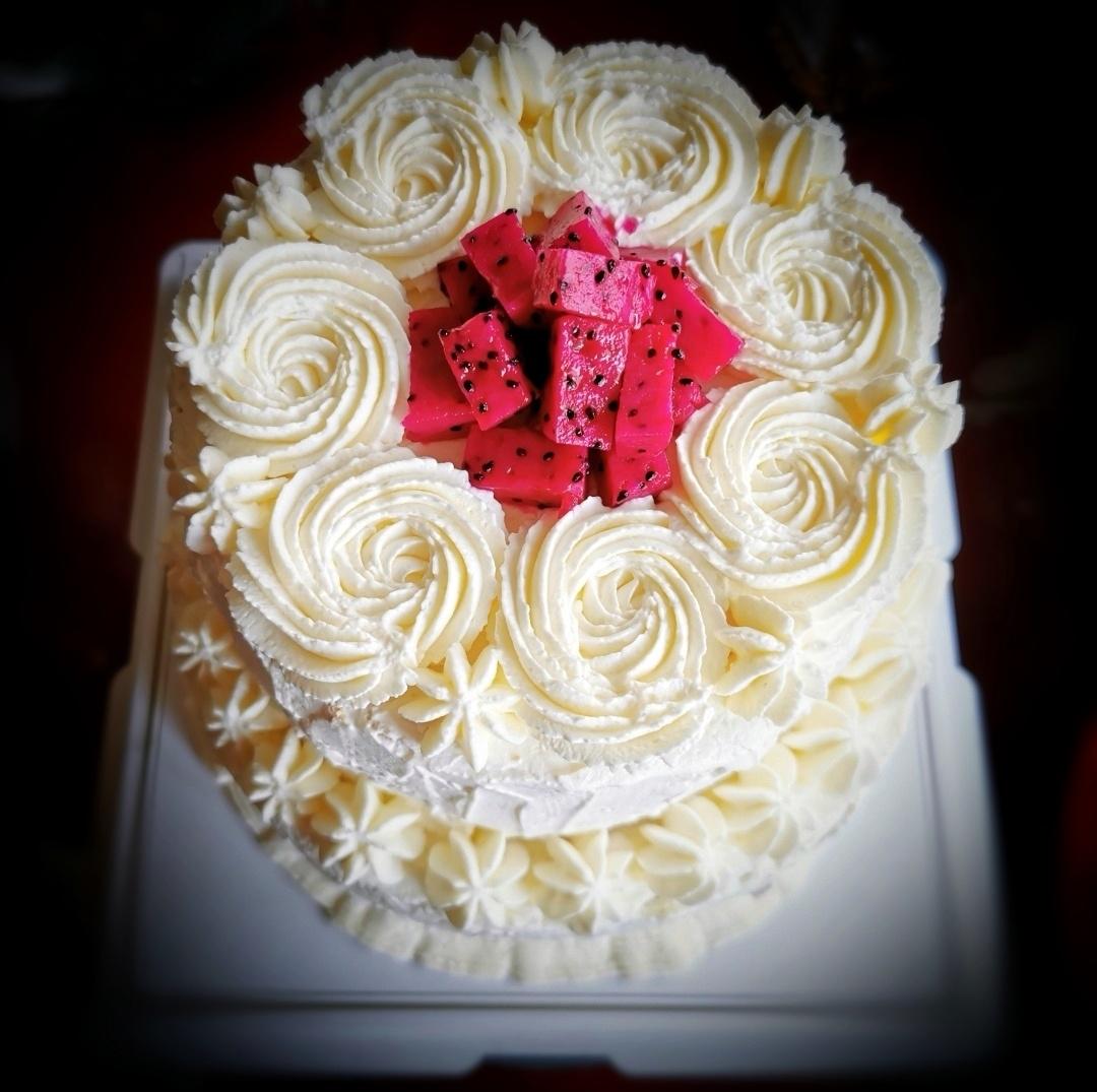 双层水果奶油蛋糕