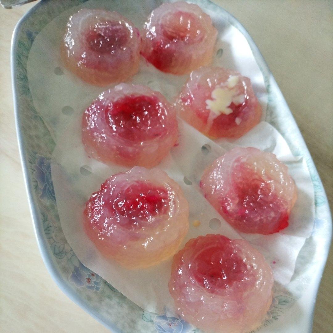 水晶芝士红豆蒸饼