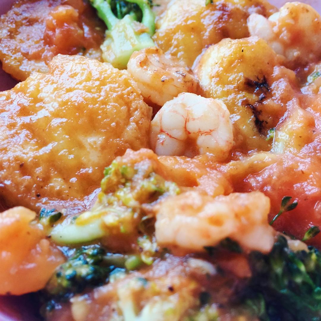 虾仁玉子豆腐煲