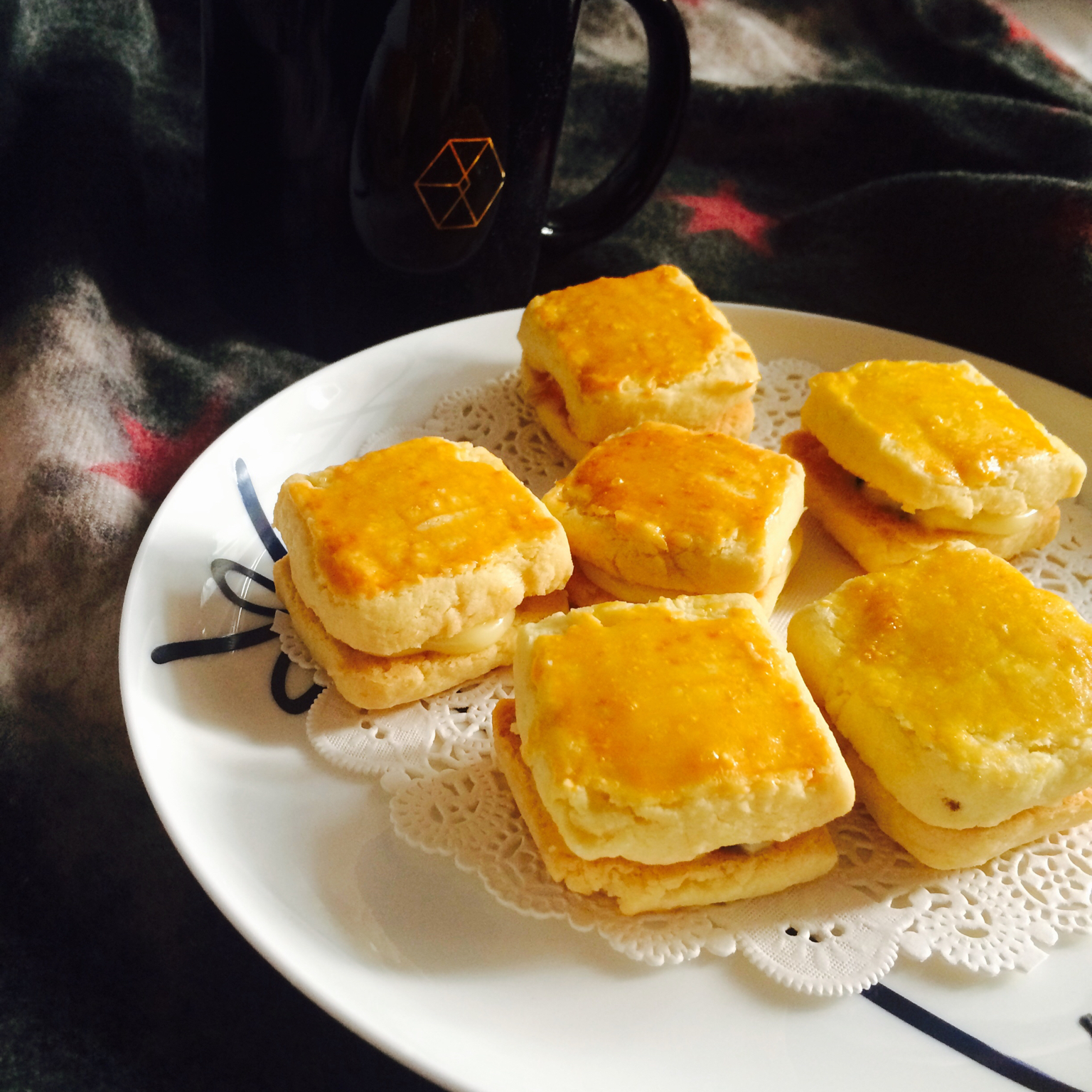 乳酪奶油夹心酥饼